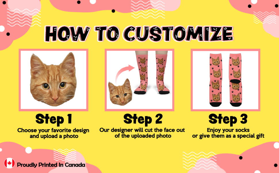 Paw Print Photo Socks