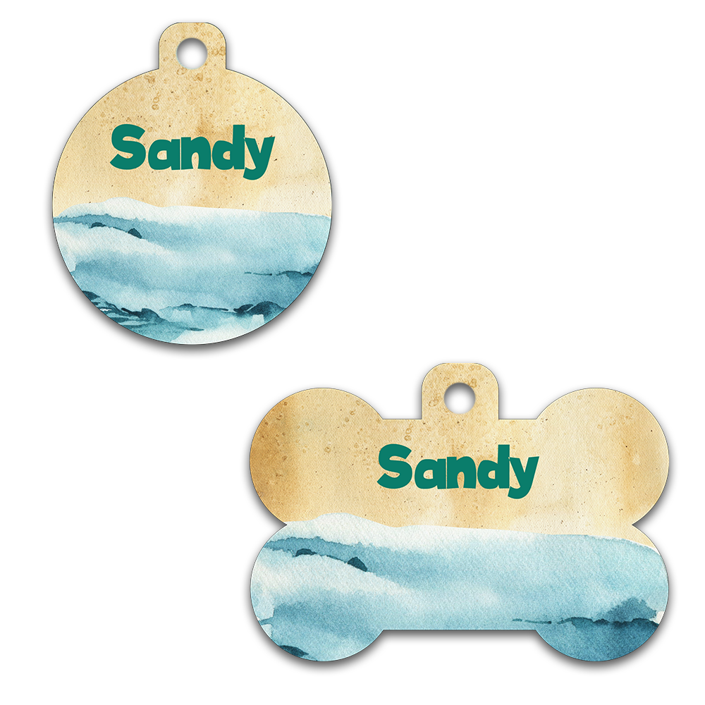 Beach Scene With Pet's Name On Front