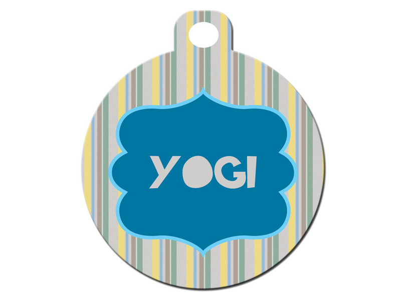 Striped Tag With Name Plate