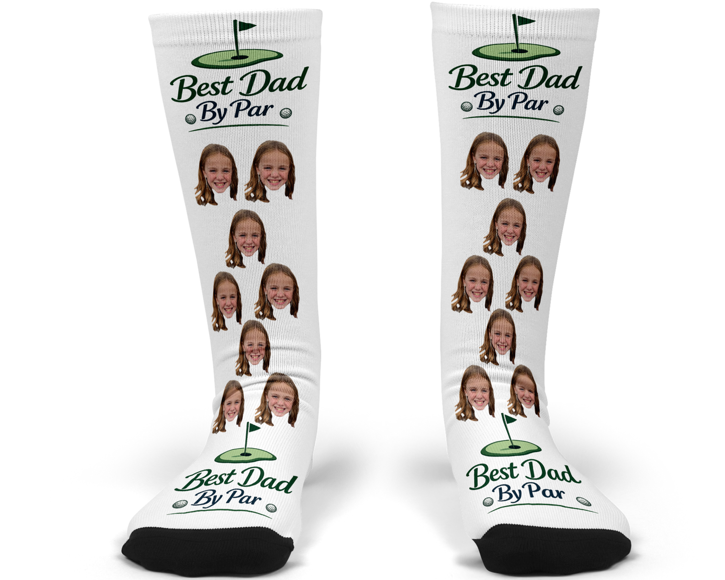 Best Dad By Par Custom Photo Socks