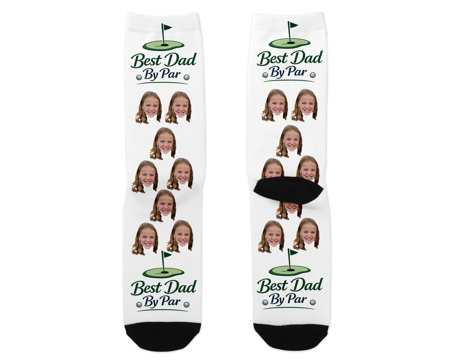 Best Dad By Par Custom Photo Socks