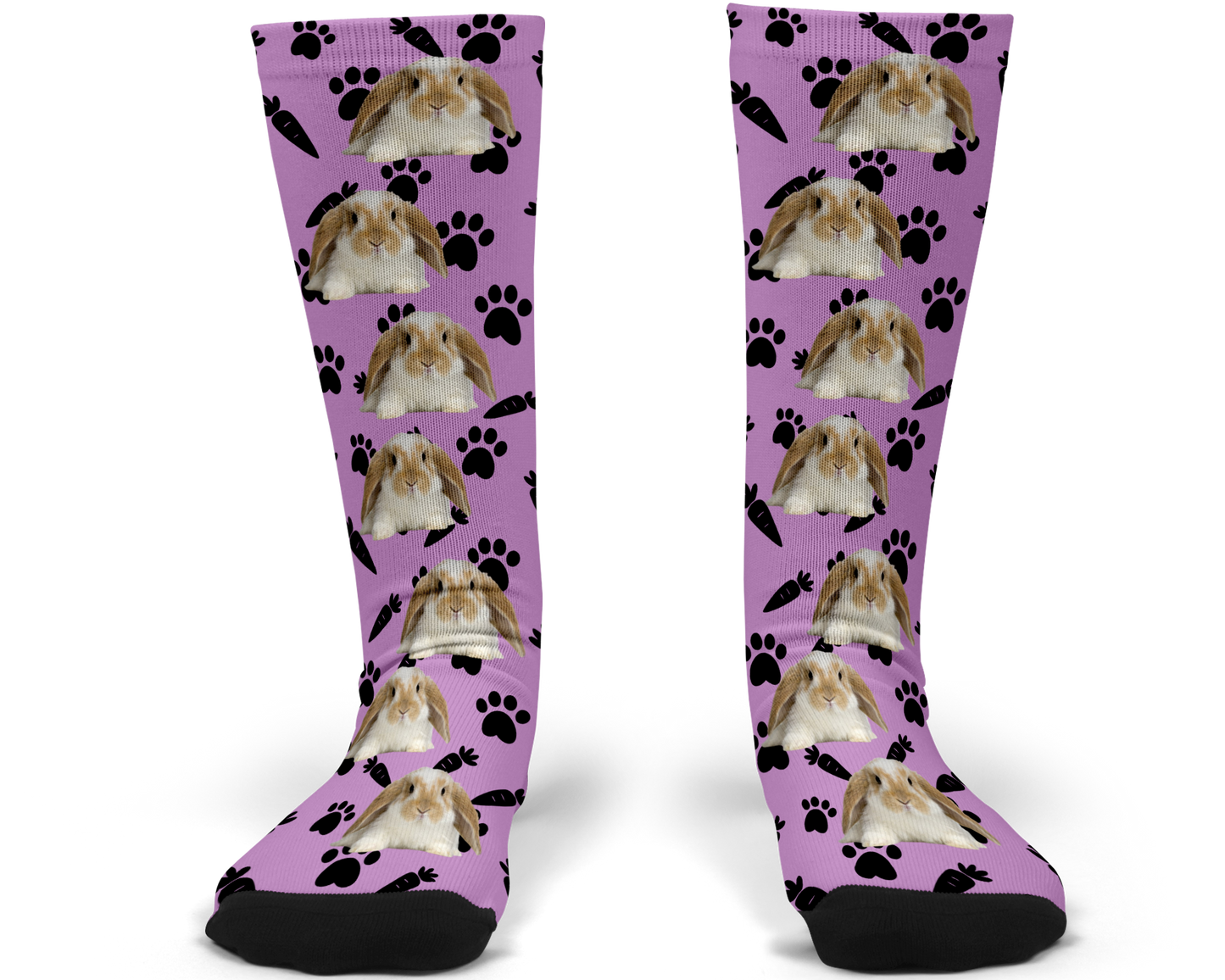 Bunny Rabbit Custom Photo Socks