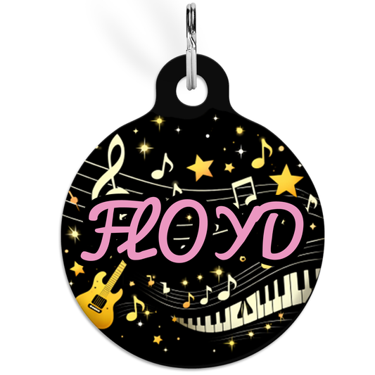 Classic Music Design - Pet's Name On Front