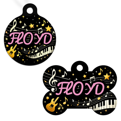 Classic Music Design - Pet's Name On Front