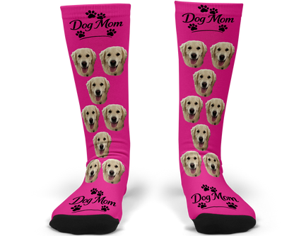 Dog Mom Custom Photo Socks