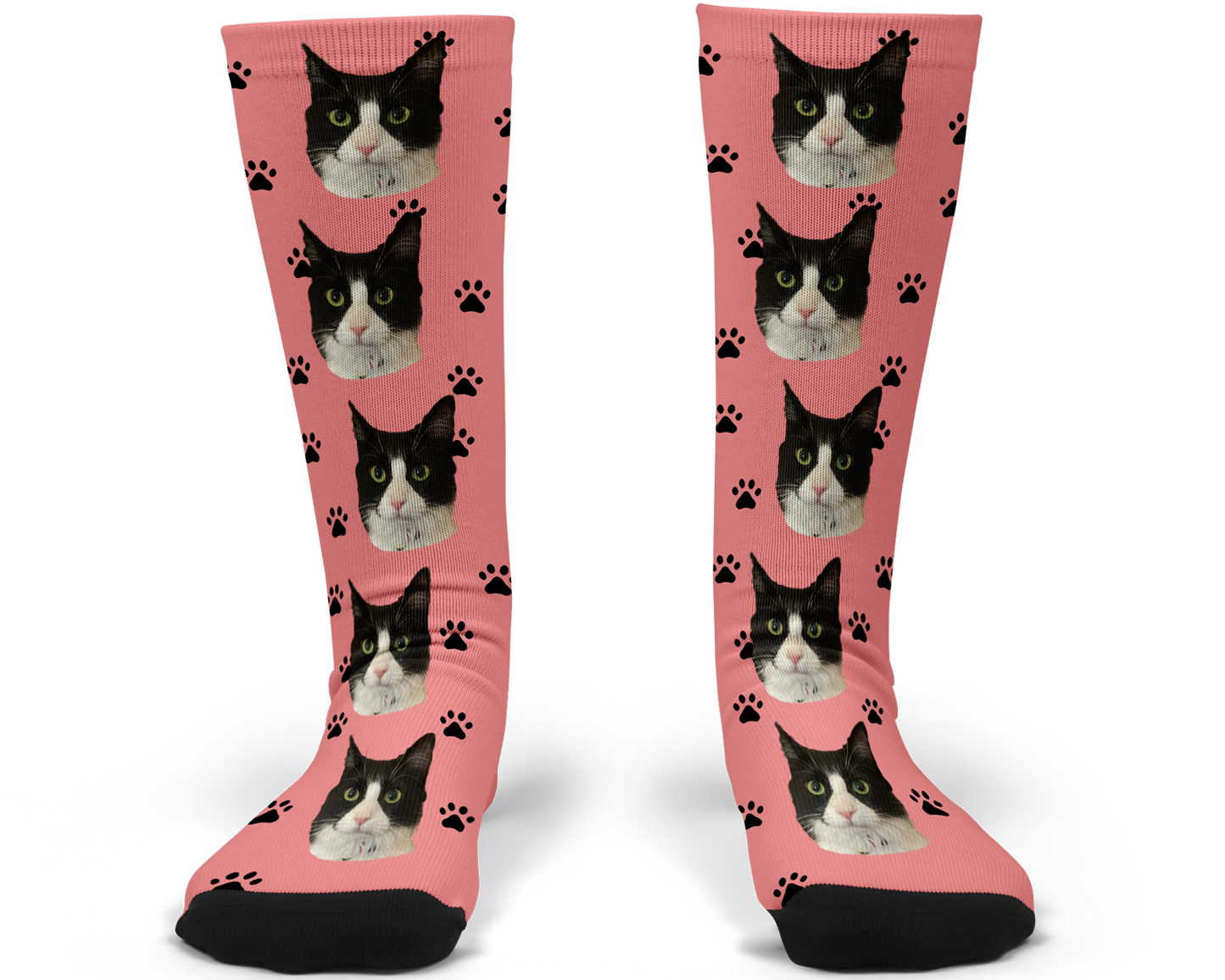 Paw Prints Custom Photo Socks