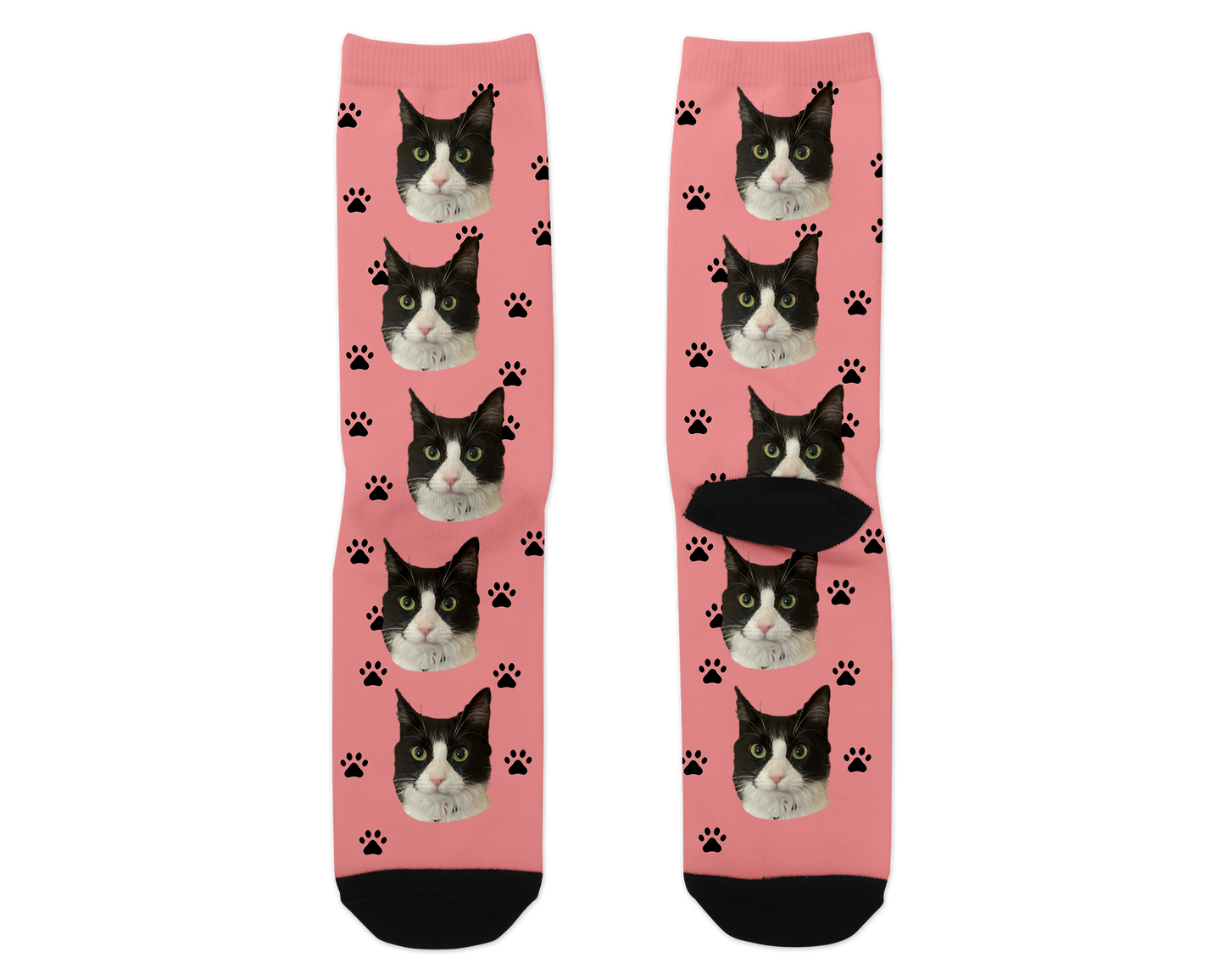 Paw Prints Custom Photo Socks