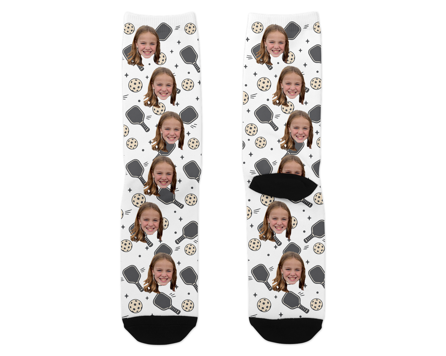 Pickleball Custom Photo Socks