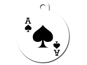 Ace of Spades Pet ID Tag