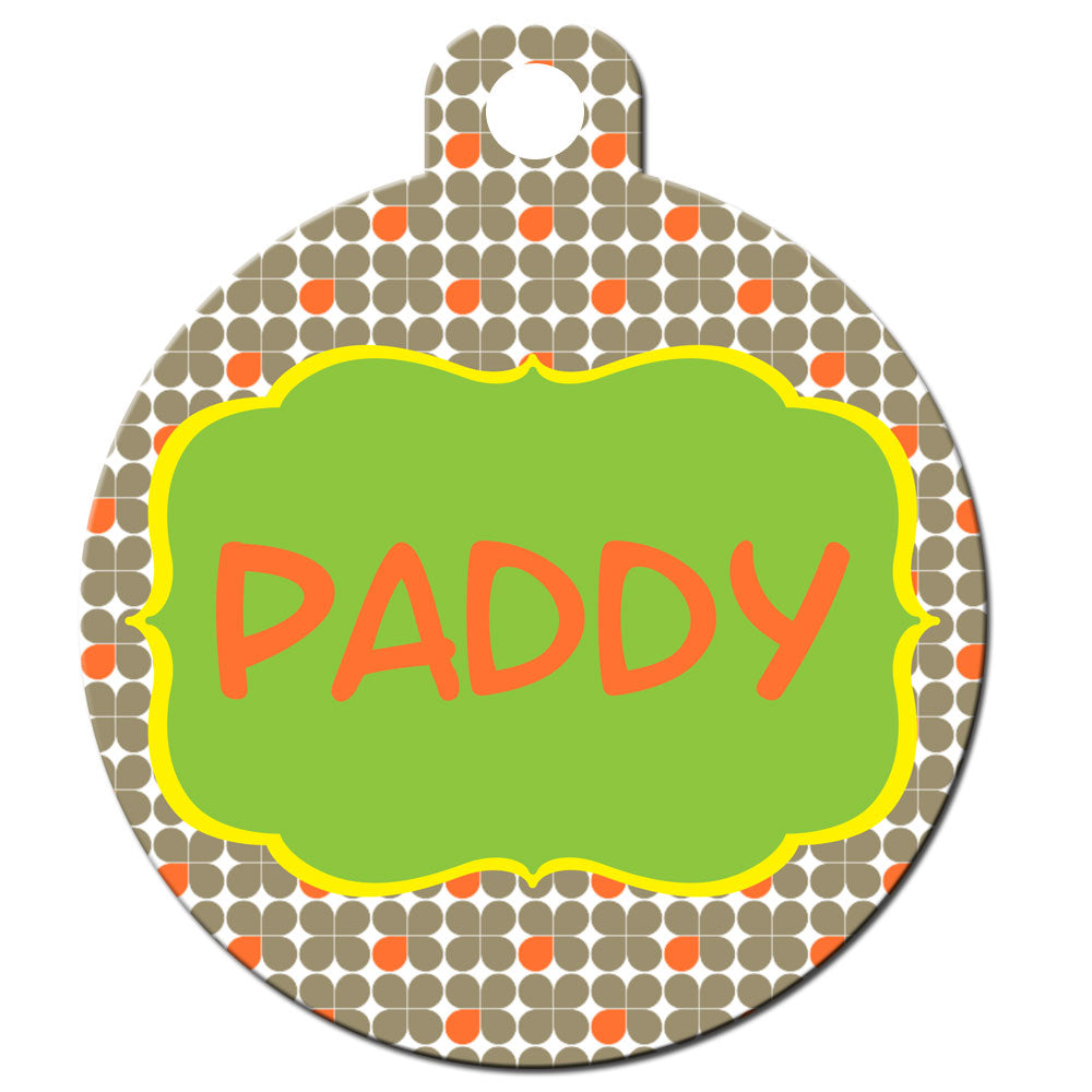 Clover Pattern Tag With Name Plate