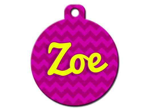 Chevron Tag with Pet's Name