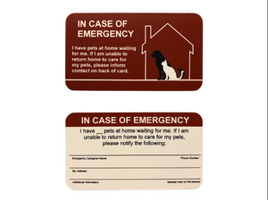 My Pet's Are Home Alone Keychain, Wallet Card and Self Laminating Pouch