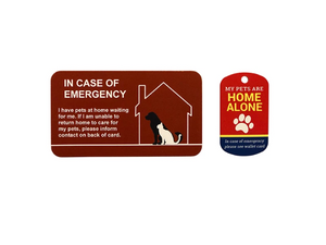 My Pet's Are Home Alone Keychain, Wallet Card and Self Laminating Pouch